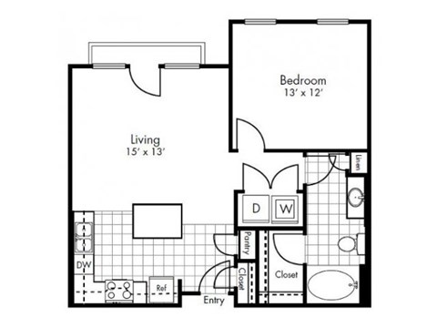 Mockingbird Floor Plan at Vue Greenville, Dallas, TX